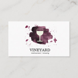 Carte De Visite Icône verre de vin brossé expressif Line Art