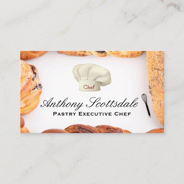 Carte De Visite Icône Whisk Chef | Pâtisseries (Devant)