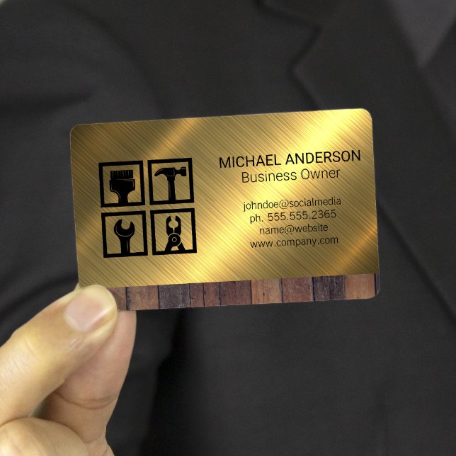 Carte De Visite Icônes de l'outil de construction | Arrière - plan (Créateur téléchargé)