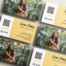 Icônes de médias sociaux Photo Code QR Jaune Clair