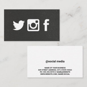 Carte De Visite Icônes des médias sociaux