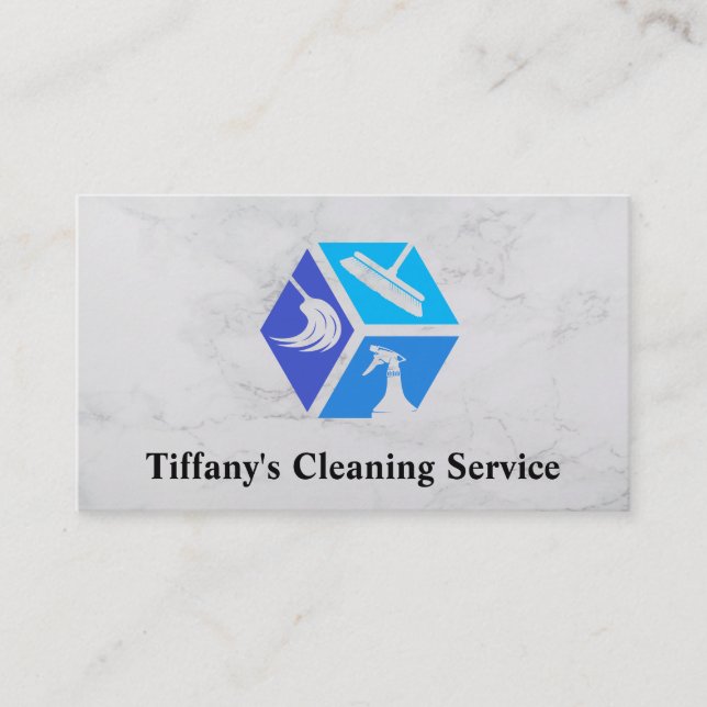 Carte De Visite Icônes du service de nettoyage | Maid (Devant)