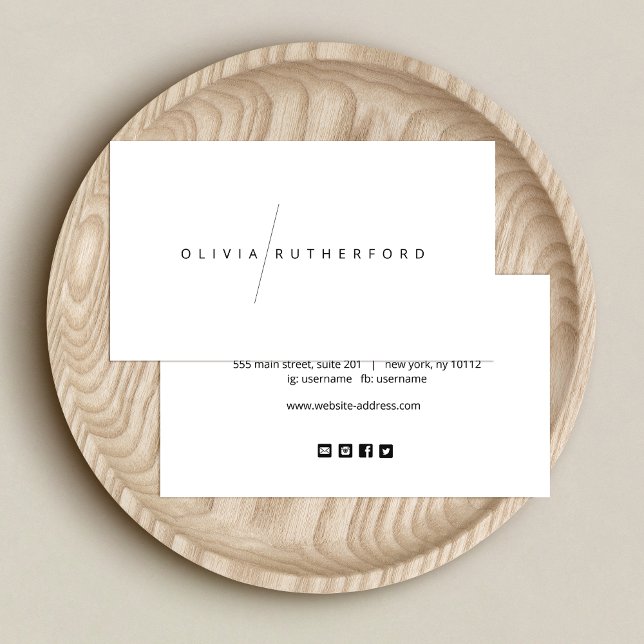 Carte De Visite Icônes simples de médias sociaux modernes (Créateur téléchargé)