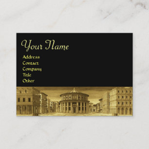 Carte De Visite IDÉAL VILLE Architecture Black Gold Yellow Pearl
