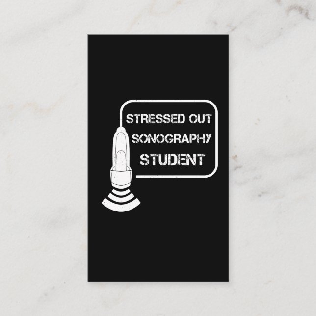 Carte De Visite Idée de cadeau de technicien d'ultrason de (Devant)