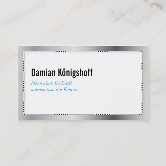 Carte De Visite Ideengeber Visitenkarte (Dos)