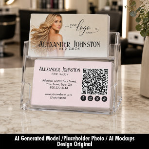 Carte De Visite Identité de marque de coiffeur pour cheveux blonds