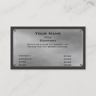 Carte de visite II en métal - argent