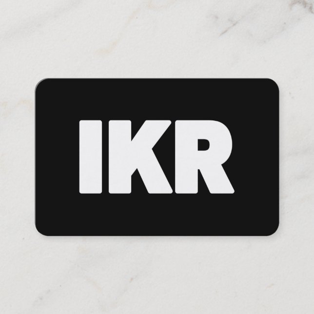 Carte De Visite IKR | Écart de texte (Devant)