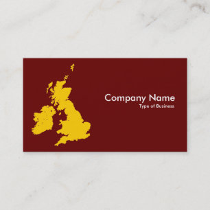 Carte De Visite Îles britanniques - ambres et rouge foncé foncé