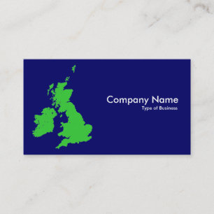 Carte De Visite Îles britanniques - Vert et Bleu foncé (000066)