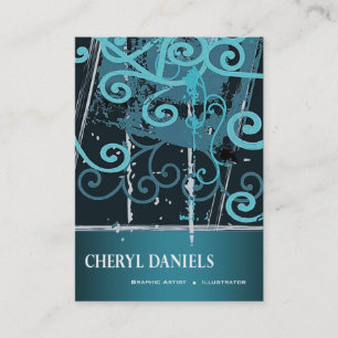 Carte De Visite Illustrateur graphique Graffiti Grunge