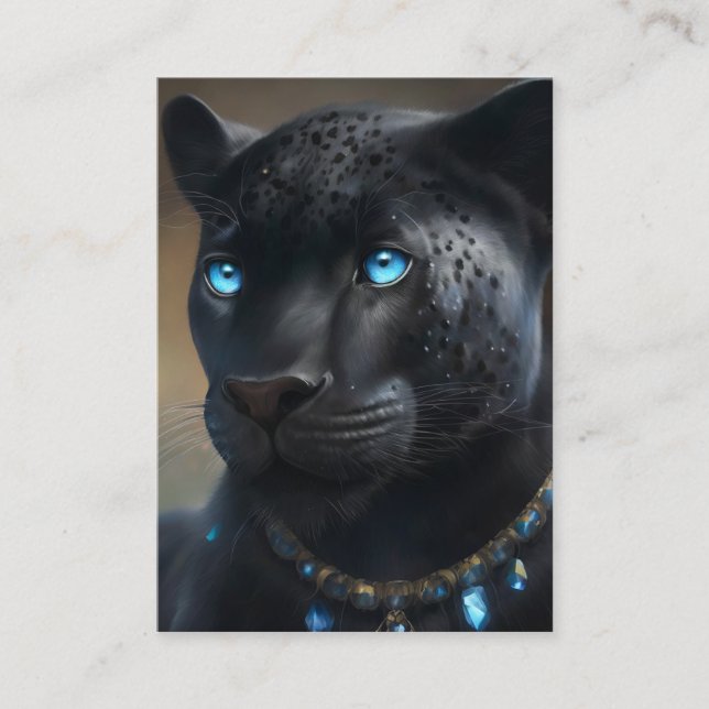 Carte De Visite Illustration Black Panther (Devant)