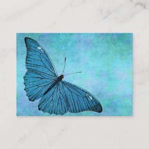 Carte De Visite Illustration bleue turquoise vintage de 1800s de