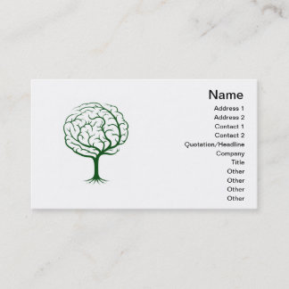 Carte De Visite Illustration d'arbre de cerveau