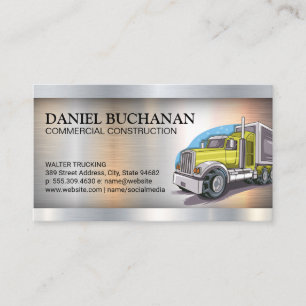 Carte De Visite Illustration de camionnage   Conducteur Transport