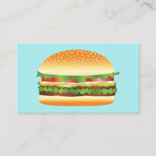 Carte De Visite Illustration de dessin animé de hamburger