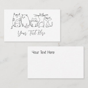 Carte De Visite Illustration de dessin artistique de la chat gang 
