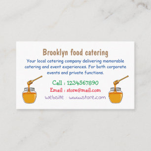 Carte De Visite Illustration de dessin sur le miel