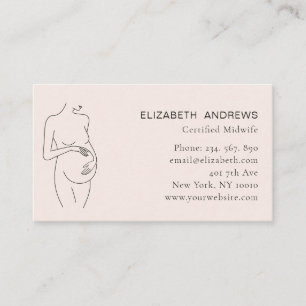 Carte De Visite Illustration de femme enceinte, cuisine simple et 