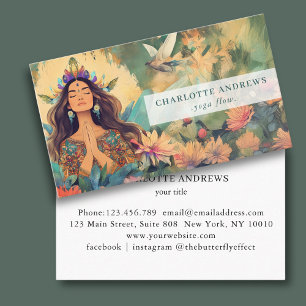 Carte De Visite Illustration de femme énergéticienne Reiki Spiritu