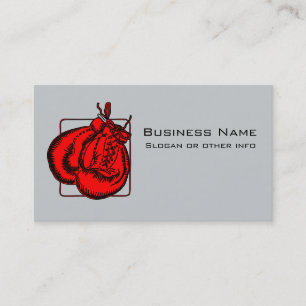 Carte De Visite Illustration de gants en boîte rouge