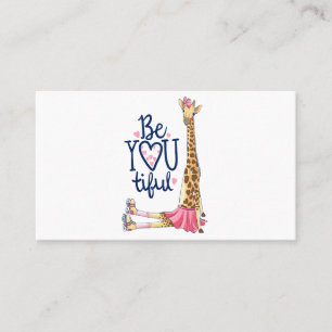 Carte De Visite Illustration de girafe mignonne dessinée à la main