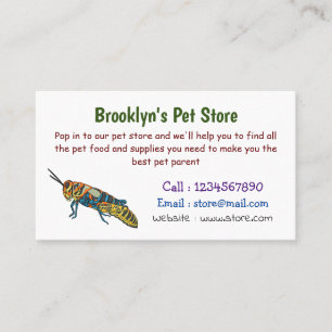 Carte De Visite Illustration de la caricature de la sauterelle en