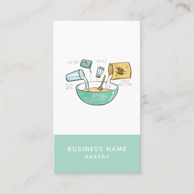 Carte De Visite Illustration de la recette de pain d'entreprise de (Devant)