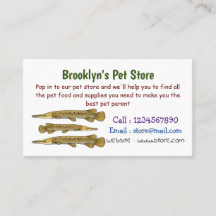 Carte De Visite Illustration de l'alligator garfish