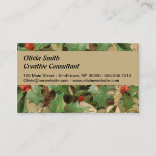 Carte De Visite Illustration de l'esprit de Noël présent Scrooge