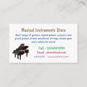 Carte De Visite Illustration de piano