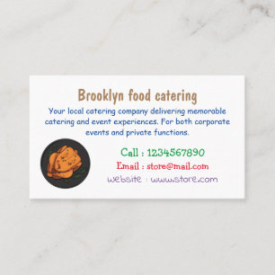 Carte De Visite Illustration de poulet rôti