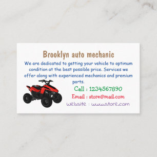 Carte De Visite Illustration de Quad bike atv
