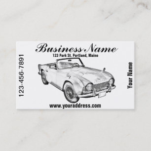 Carte De Visite Illustration de voiture de sport de Triumph Tr4