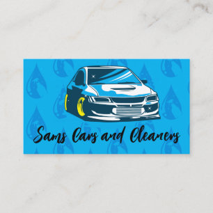 Carte De Visite Illustration de voiture de sport Lavage Auto S