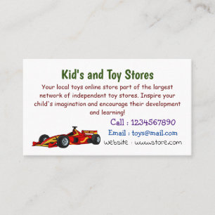 Carte De Visite Illustration de voitures de course à grande vitess