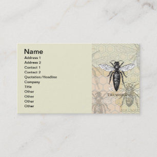 Carte De Visite Illustration des abeilles de l'insecte de la reine
