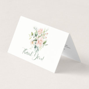 Carte De Visite Illustration du bouquet de roses rose pâle