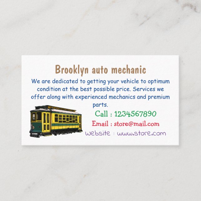 Carte De Visite Illustration du chariot Mata (Devant)