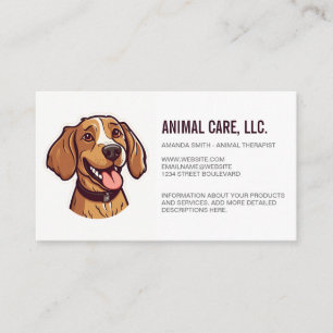 Carte De Visite Illustration du chien heureux