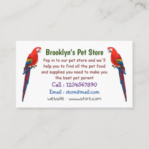 Carte De Visite Illustration du perroquet de macaw Scarlet
