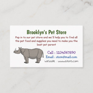 Carte De Visite Illustration du rhinocéros de Javan