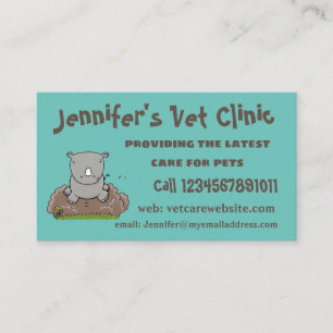 Carte De Visite Illustration d'un petit rhinocéros