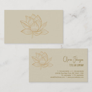 Carte De Visite Illustration élégante de Lotus Yoga
