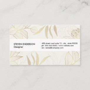 Carte De Visite Illustration Feuille des fleurs