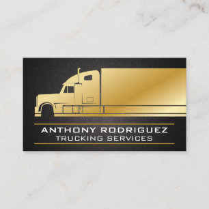 Carte De Visite Illustration Gold Truck   Camionnage
