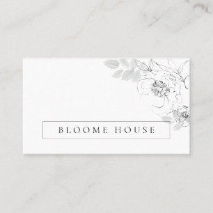 Carte De Visite Illustration végétale florale