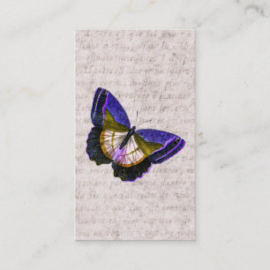 Carte De Visite Illustration vintage de papillon de pourpre et