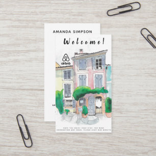 Carte De Visite Image de location de maison et logo Airbnb